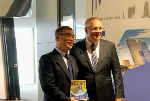 澳大利亞總理斯科特·莫里森接見澳優(yōu)澳洲總經(jīng)理Joe周建華， 鼓勵澳優(yōu)加大澳洲投資