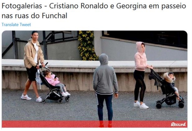 C羅和女友帶孩子出門散步 兩人均未做防護(hù)措施