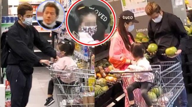郭富城攜妻子女兒逛超市 戴口罩做足防疫措施