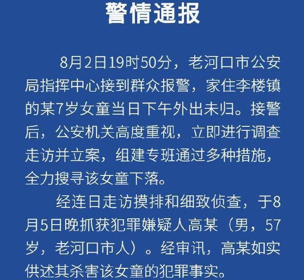 痛心！襄陽失蹤7歲留守女童被翻墻逃走鄰居殺害 埋尸后院
