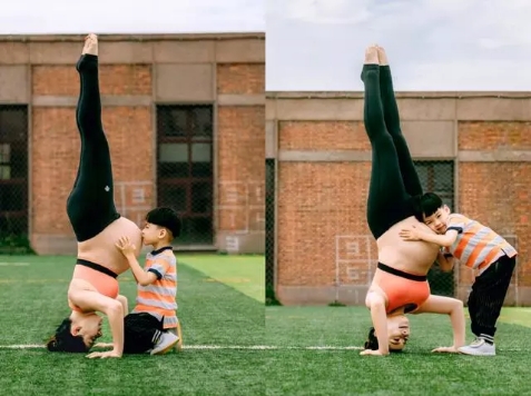 劉璇曬孕肚倒立瑜伽照，網(wǎng)友感嘆：不愧是奧運(yùn)冠軍