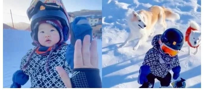 冬奧會上1歲萌娃不會走路就會滑，家庭影響力不可低估